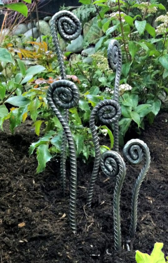 fiddlehead ferns rebar 9" - 24" H