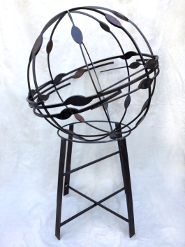 Offset Orb on stand- 30"W x 50"H.