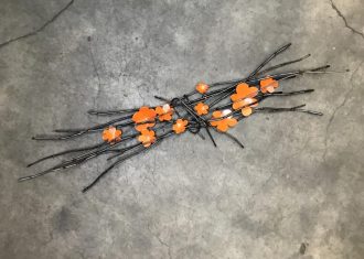 Sprig Bundle w/ Orange Flowers- 40"Lx11"W