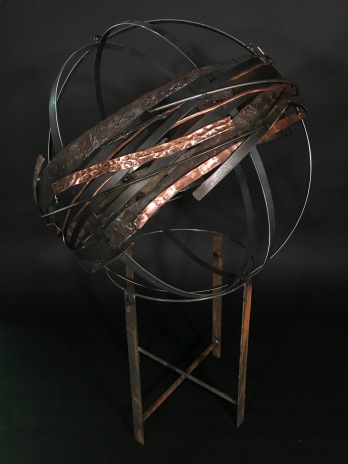 Copper Whirling Orb, 29"Wx45"H