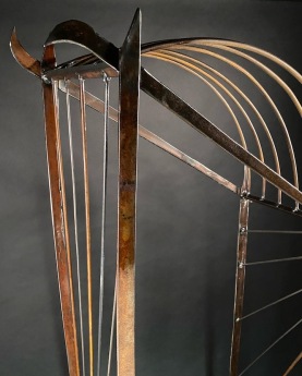 detail of Kimono Passage, reclaimed and new steel, 7"Hx30"Wx22"D